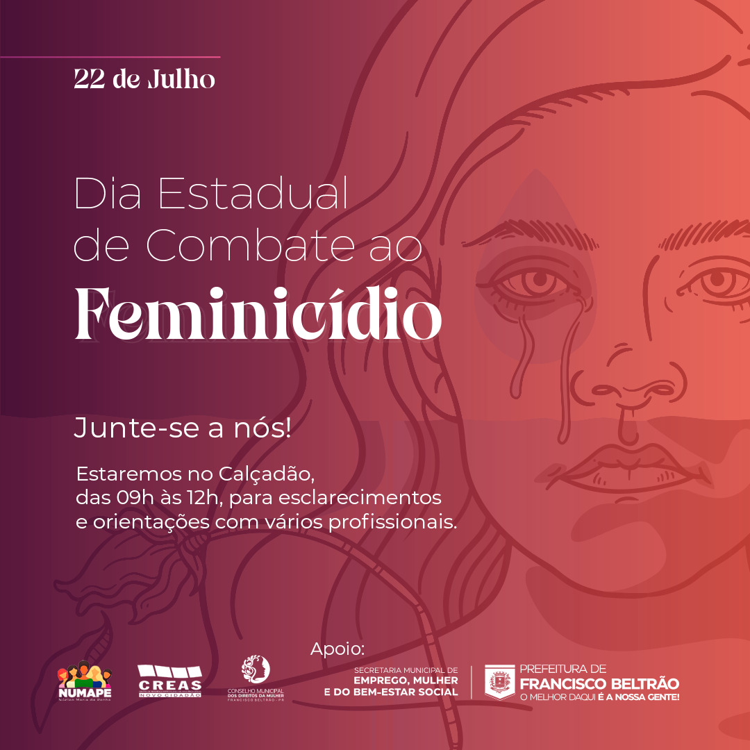 Dia de Combate ao Feminicídio terá ações em Beltrão | Prefeitura de ...